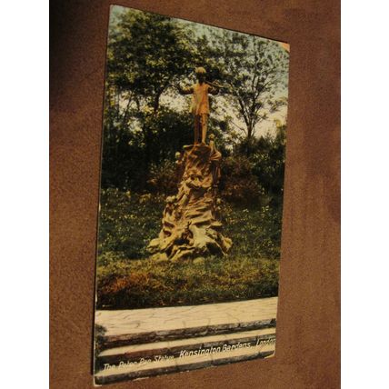 1913 fr Postcard - Peter Pan Statue, Kensington Gardens - London