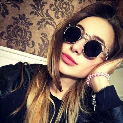 New Gold Retro Round Lens Sunglasses