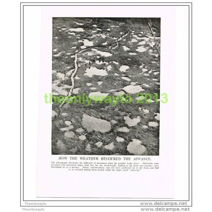 THEWEATHER HINDERS, SHELL HOLE MINI-LAKES & MUD, FRANCE, PHOTO ILLUSTRATION