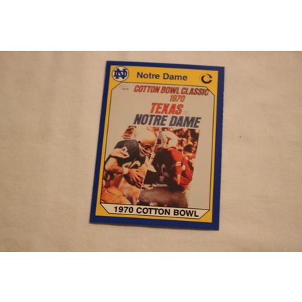 1970 Cotton Bowl 1990 Collegiate Collection Notre Dame NO. 81