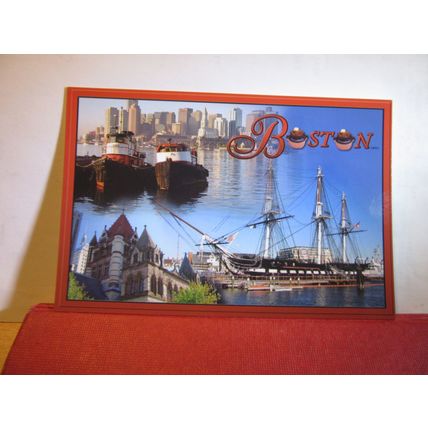 TALL MAST SHIP, BOSTON, MASSACHUSETTS USA unused postcard =