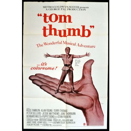 TOM THUMB 1958 Russ Tamblyn, June Thorburn, Peter Sellers US 1-SHEET POSTER