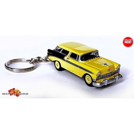 RARE KEYCHAIN 1955/56/1957 YELLOW CHEVY BEL AIR NOMAD GREAT GIFT NOVELTY