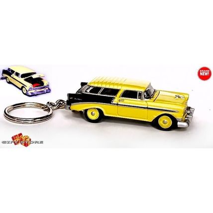RARE KEYCHAIN 1955/56/1957 YELLOW CHEVY BEL AIR NOMAD GREAT GIFT NOVELTY