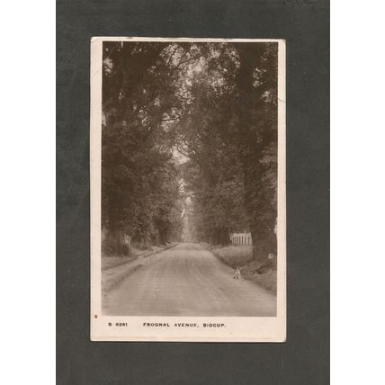 Postcard Kent Sidcup Frognel Avenue With man and dog !