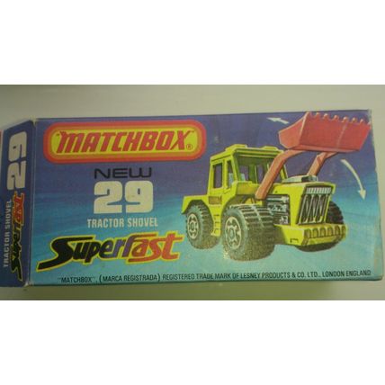 Matchbox No29 Tractor Shovel - VNMIB black trim