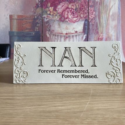 Graveside Plaque Stone - NAN forever remembered, forever missed