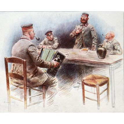 AT DINAN CAMP FOR GERMAN PRISONERS 1915 Maurice Orange FRANCE WORLD WAR I