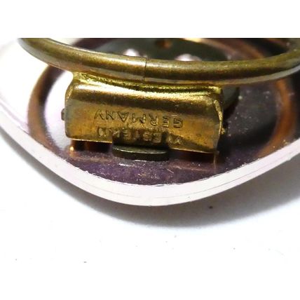 VINTAGE Square Rose Gold Western Germany Faux Mother of Pearl Rose SCARF CLIP