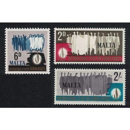 Malta Human Rights Year 3v 1968 MNH SG#399-401 Sc#381-383