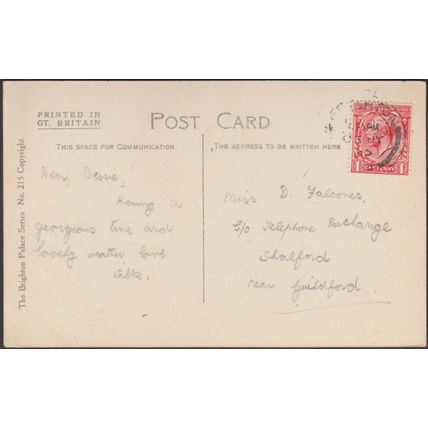Madeira Road, Volk's Electric Railway, Brighton, 1925 - Brighton Palace Postcard