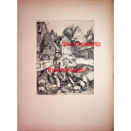 The Prodigal Son, B. 28, A Durer 1497, Book Illustration (Print), 1928