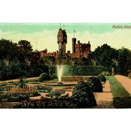 Ruthin Castle, Wales, Valentine's Series, Postcard, 1914