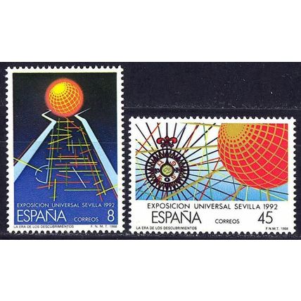 España. 1988. Mi # 2818 / 19. Sevilla. 1992. Universal Exhibition. EXPO 92