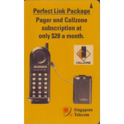 Perfect Link Package S'pore $3 Telephone Card (Used)