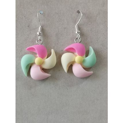 Handmade Colourful Windmill Earrings