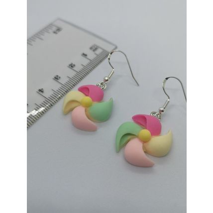 Handmade Colourful Windmill Earrings