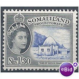 Somaliland 1958 SG145 1s30 Ultramarine & Black Mtd Mint