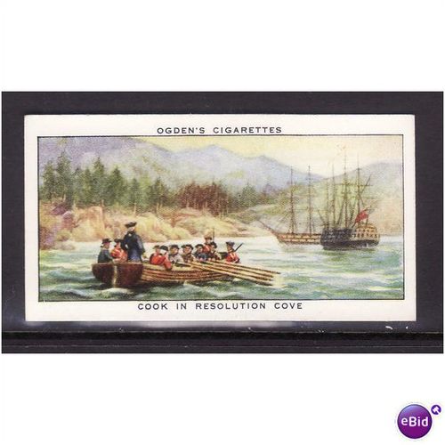 Ogden's Cigarette Card 1939 Sea Adventure No13 Cook in Resolution Cove Fine Mint
