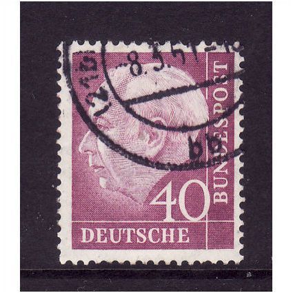 GERMANY 1954 40pf PURPLE PRES HEUSS SG 1114 FINE USED