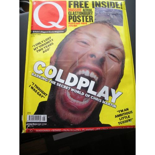 Q Magazine-Coldplay cover, August 2002, new still sealed, other music articles
