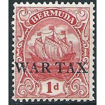 Bermuda 1918 SG56 1d Red WAR TAX Mounted Mint ... .