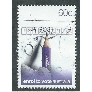 AUS 2012 60c 'COMPULSORY ENROLMENT' FINE USED (EBID37-788)