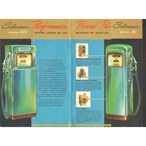 wayne pump company 1956 soloramic gasoline service station vintage ad