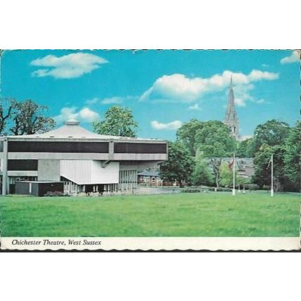 Chichester, West Sussex - Theatre - postcard - nice theatre ad slogan pmk 1980