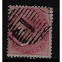 INDIA 1856 / 64 8a CARMINE SG 48 FINE USED