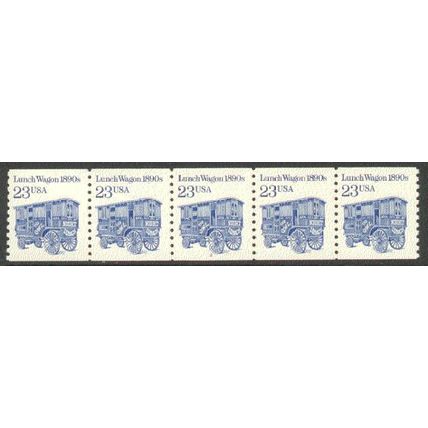 2464 23c Lunch Wagon Fine MNH Dry Gum PNC 2/5 P0583