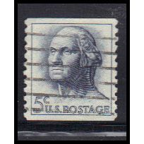 Used 1229 5c George Washington Almost Very Fine KA8402