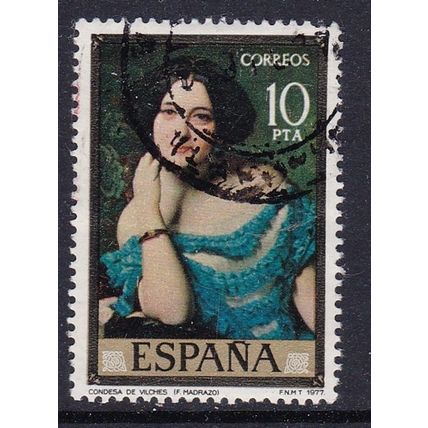 SPAIN 1977 STAMP DAY MADRAZO 10 pta USED