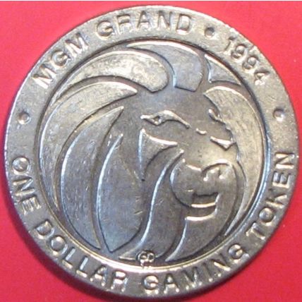 MGM Grand. $1 Casino Token. Las Vegas, NV. Jorge Gonzalez. U07.