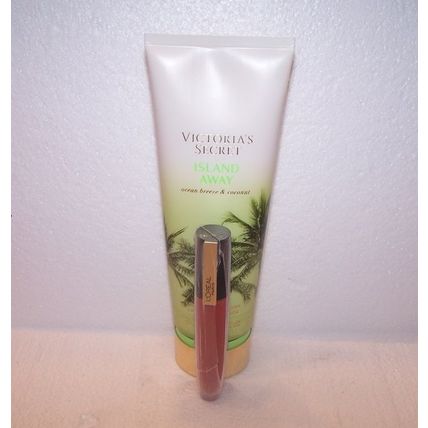 Victoria's Secret Island Away Lotion w L'oreal Adored Matte Lip Stain Set