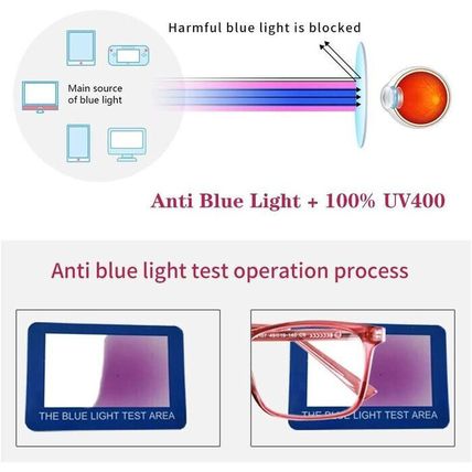 2 Pack Unisex Blue Light Blocking Glasses-PC/Gaming/TV/Phone-BLACK/PINK-NE  W