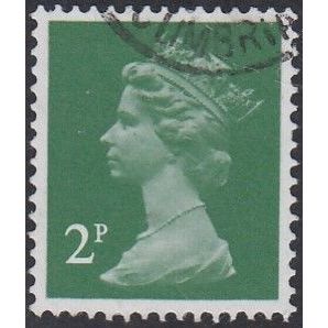 GB, 1984 2p Machin, phos. paper, perf 15x14, SG X1000a (Scott #MH30), used