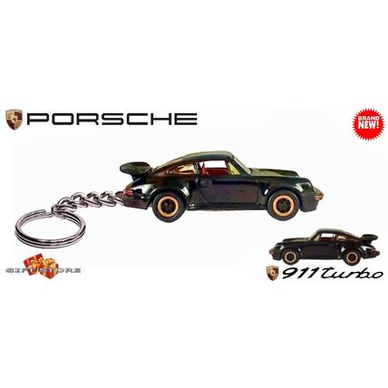 ULTRA RARE KEYCHAIN BLACK PORSCHE 911 CARRERA TURBO TEA TRAY