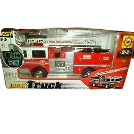 Vintage Bump & Go Battery Operated Express Super Fire Truck with Remo