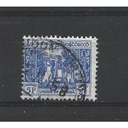 Burma.SG140 5p Bell,Mingun Pagoda (Blue).Fine Used.Jul25g