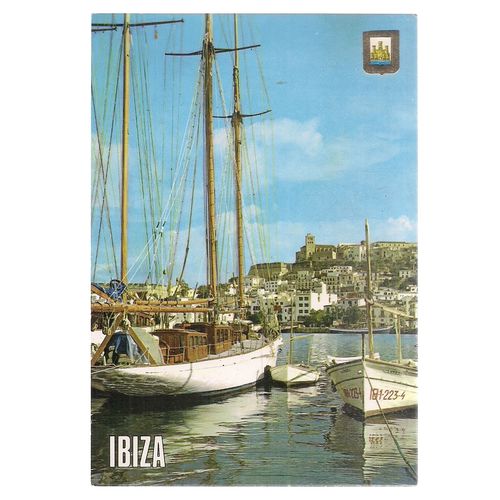 IBIZA, SPAIN used vintage postcard ADDRESSED BUT OTHERWISE NOT WRITTEN ON =