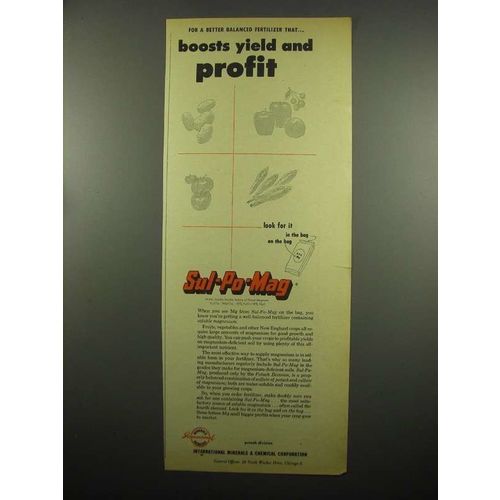 1954 International Minerals & Chemical Sul-Po-Mag Ad