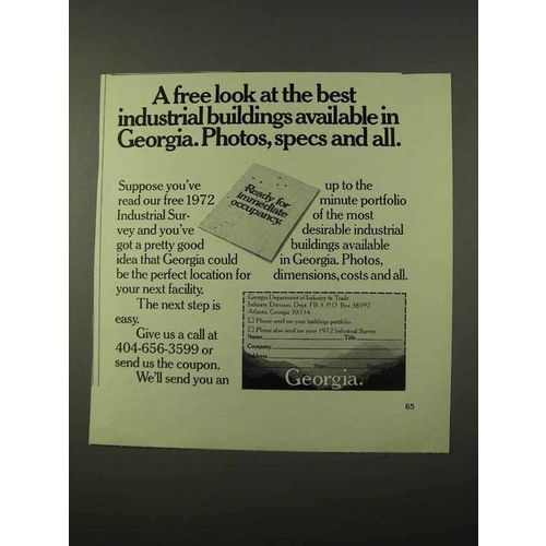 1972 Georgia Department of Industry & Trade Ad