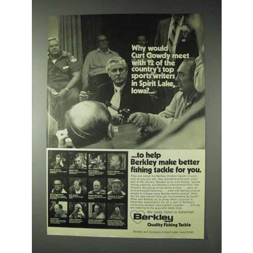 1973 Berkley Fishing Tackle Ad - Curt Gowdy