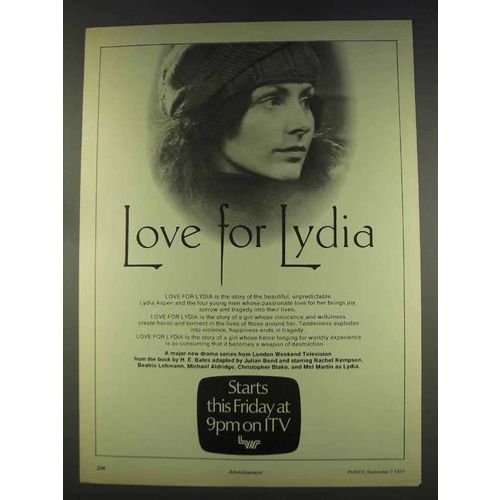 1977 London Weekend Television Ad - Love for Lydia