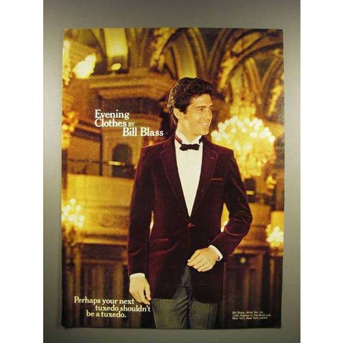 1980 Bill Blass Evening Clothes Ad - Your Next Tuxedo