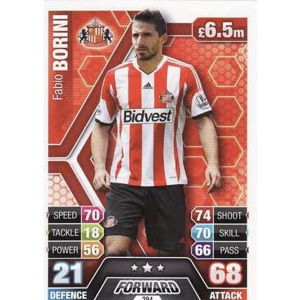 Match Attax 2013/2014 284 Fabio Borini Sunderland