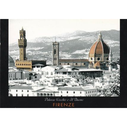 Firenze Pallazo Vecchio e Il Duomo Postcard unused VGC
