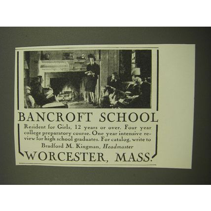 1940 Bancroft School Ad - Bancroft School Resident for Girls, 12 years or over