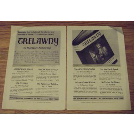 1940 Macmillan Company Trelawny book by Margaret Armstrong Advertisement